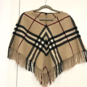 Burberry Double-Breasted Coat / Poncho Cape